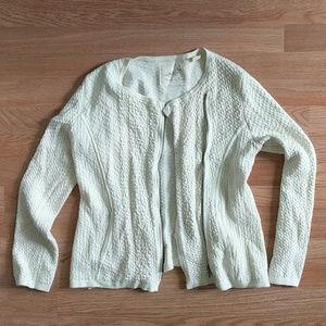 Anthropologie Asymmetrical Cream Cardigan